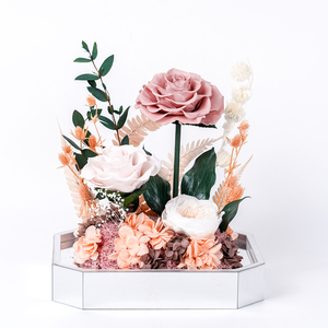 Vente directe d'usine, rose éternelle couleur cappuccino, cadeaux en boîte acrylique pour la fête <span class=keywords><strong>des</strong></span> mères, la Saint-Valentin - Product Image 6