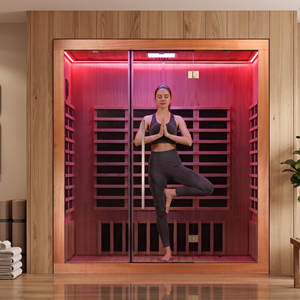 Sauna de Infrarrojos Lejanos para 4 Personas, Precio de Fábrica, Sauna Seca Interior de Madera de Hemlock, Cabina de Sauna de Gran Capacidad para Bienestar - Product Image 1