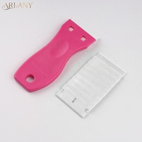 Ruban de rasoir en plastique à double tranchant avec logo personnalisé ARLANY Lames d'extension de cheveux Outils de retrait de ruban Grattoir de ruban adhésif