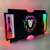 Écran LED défilant programmable par application, présentoir VIP, glorificateur de bouteilles, éclairage multicolore, portable, durable, pour club de vin, affichage de messages
