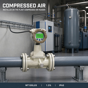 Débitmètre à vortex à précession IP65 pour gaz de méthane de lit de charbon MT100LUX, air comprimé, haut débit, 1,5 % - Product Image 4