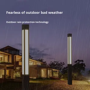 Poste de lámpara LED equivalente 50W personalizado de acero inoxidable para jardín estacionamiento iluminación exterior Simple IP65 poste de luz eléctrica - Product Image 1