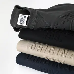 Custom High Quality 100% Cotton Men Sweatshirts 3D Puff Printing Embroidery Custom Crewneck Sweatshirt