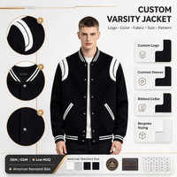 Vestes d'entraîneur en laine d'hiver pour hommes, brodées sur mesure, avec boutons, pour l'extérieur, style baseball, respirantes et coupe-vent, vente en gros
