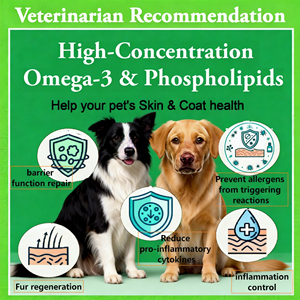 Cápsulas de Aceite de Krill, Astaxantina Natural, Omega-3, EPA, DHA, Absorción Rápida, Sin Granos, para Perros y Gatos, Apoyo Inmunológico, Salud Articular - Product Image 3
