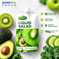Vloeibare Salade 10 Super Greens Fruit- en Groentenconcentraat, Prebiotische Drank voor Spijsverteringsondersteuning