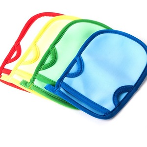 Gant de bain pour enfants, serviette de gommage douce en Pva pour enfants de 4 ans et plus, avec trou pour un ou deux doigts, gris, jaune, bleu, rose - Product Image 4