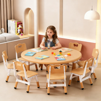 Vente en gros d'usine MIXIN - Mobilier préscolaire - Ensemble table et chaises rondes pour enfants - Table d'activités ergonomique pour la maternelle