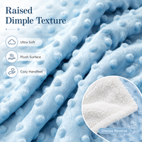 Couverture en peluche double couche personnalisée pour enfants, douce et réversible à pois, pour berceau de bébé, vente en gros de haute qualité