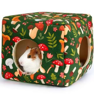 Cama Pequeña para Hámster o Cobaya, de Esponja Gruesa, Diseño Rectangular con Estampado, Lavable, Cómoda, de Lujo para Invierno - Product Image 4