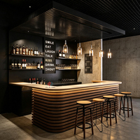 Comptoir de bar moderne de luxe pour boîte de nuit avec design lumineux élégant, comptoir de bar à jus à vendre