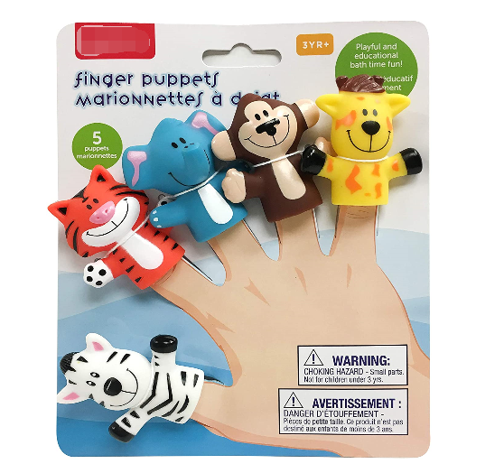 5 marionnettes à doigts d'animaux pour tout-petits, jouets de bain pour fêtes, cadeaux éducatifs, jouets de bain pour enfants