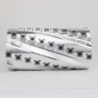 Tête de coupe hélicoïdale en aluminium LIVTER D125*d40 pour le travail du bois, longueur de coupe 230 mm, tête de coupe spirale pour dégauchisseuse
