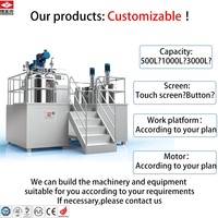 Homogénéisateur à cisaillement élevé de 500 L, mélangeur-disperseur sous vide, pompe de mélange, machine contrôlée par PLC pour produits chimiques, cosmétiques et alimentaires