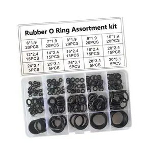 Auto Repair Tools Compressor Rubber Rings O-Ring Washer Seals Watertightness Assortment With Plactic Box Kit Set