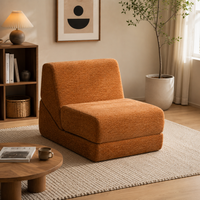 Canapé-lit compressé, fauteuil de loisirs sans accoudoirs, éponge haute densité, lit pliant réglable, mobilier pour petit espace de salon