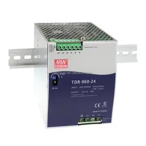 Meanwell Authorization TDR-960-24 960W Three Phase Industrial with PFC Function Din Rail Power Supply 24VDC 1000W