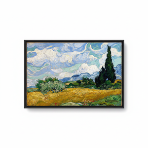 Van Gogh Wheat Field with Cypresses Printed Canvas Wall Decor,<b>BLACK</b> <b>FRAMED</b> CANVAS - Product Image 2