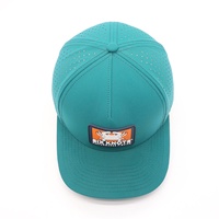 Casquettes de camionneur structurées à 5 panneaux, avec logo en caoutchouc, visière pré-courbée, motif léopard et fruits, découpées au laser sur mesure, en tissu Oxford de haute qualité