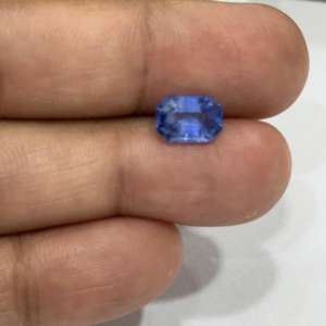 Pierre précieuse naturelle saphir bleu octogone étape coupe oeil propre pierre saphir bleu gemmes en vrac pour la fabrication de bijoux - Product Image 4