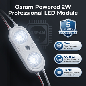 Modules LED 3000K Blanc Chaud 180 °   Lentille à micro-prismes à haute efficacité, rapport P:D 3,5:1, utilisation en extérieur - Product Image 1
