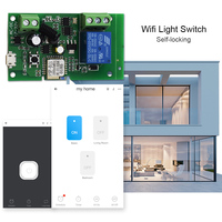 Module de relais sans fil intelligent EWeLink Wifi Switch DC12v 24v 7-32v à actionnement par impulsions et à verrouillage automatique pour l'automatisation de la maison intelligente pour l'éclairage électrique