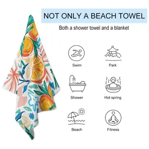 Quick Dry Sand Free Heat Transfer Print Microfiber Suede Swimming Pool Summer Towel Wholesale Sublimation Microfiber Beach Towel