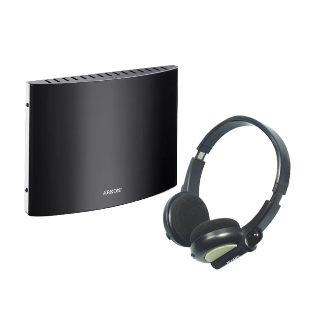 Arkon IP111 Two-Channel IR Wireless Headset Dynamic Driver Stereo Sound English Teaching System School Conference Equipment 30m