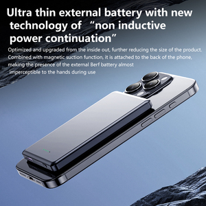 Batterie Li-Polymère Ultra-Mince 5000mAh 10W Chargeur Sans Fil Rapide <span class=keywords><strong>Power</strong></span> Bank Portable Magnétique avec Fonction de Support Entrée Type-C - Product Image 5