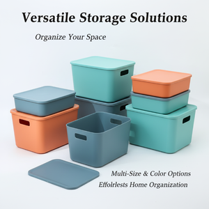Solutions polyvalentes d'organisation domestique : Boîte <span class=keywords><strong>de</strong></span> rangement robuste en PP avec poignées intégrées - <span class=keywords><strong>Organisateur</strong></span> à couvercle anti-poussière - Product Image 2