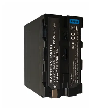 7800mAh NP-F970 NPF-960 fotográfico lámpara batería para NP F970 F960 LED Video Monitor de batería. Fotografía, luz de la batería