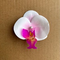 Kepala Bunga Anggrek Phalaenopsis Sutra Sentuhan Lembut, Ukuran Kecil, Bunga Buatan Teknik Bentuk Tulang untuk Dekorasi Pernikahan dan Rumah