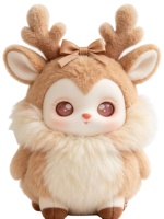 Porte-clés en peluche LuckyEmma en PVC, lapin moelleux, couleur personnalisée, unisexe, échelle 1/12, boîte mystère