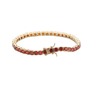 4mm <b>Red</b> Zirconium Single Row Tennis <b>Bracelet</b> Women's Accessory Tanjing Fashion Lijing Necklace - Product Image 5