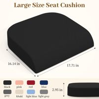 Coussin de siège en mousse à mémoire de forme pour chaise de bureau, oreiller confortable pour une assise confortable, design ergonomique en forme de U, amovible et lavable pour siège de voiture et bureau