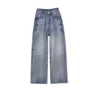 <span class=keywords><strong>Jeans</strong></span> corti Vintage di fascia alta da <span class=keywords><strong>donna</strong></span> <span class=keywords><strong>Jeans</strong></span> larghi dritti stile High Street lavati a vita alta - Product Image 5