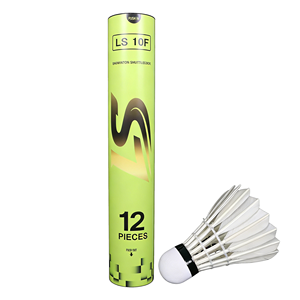 Volants de badminton LINGSHANG LS10F en plumes d'oie de classe A avec tête en liège composite - Product Image 1