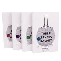 Raquette de tennis de table REACTOR CR-PURPLE 5 plis, poignée droite horizontale, caoutchouc à picots, pointe lourde, manche léger (offensive)