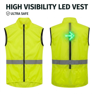 <span class=keywords><strong>Gilet</strong></span> réfléchissant LED personnalisé avec lumières clignotantes, sangle de sécurité élastique réglable haute visibilité pour les coureurs, le cyclisme, la circulation et le travail - Product Image 1