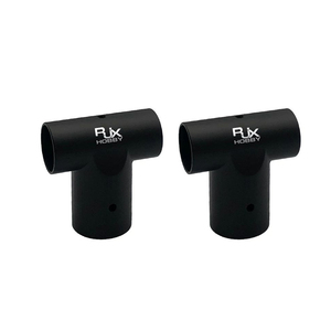 RJXHOBBY Aluminum T-Joint Landing Gear Connector 20 to 16mm <b>Drones</b> T-Type Clamp Fitting Plant Black Model RJX3681 - Product Image 1