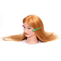 Tête de mannequin afro-américaine, 100% cheveux naturels, blonds, formation, pour coiffeurs, 1 pièce