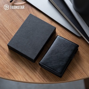 TILONSTAR TVC302W Design Vente en gros Blocage RFID automatique Fermeture à trois volets Portefeuille escamotable mince Porte-cartes en cuir et aluminium - Product Image 5