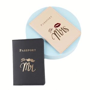 Estuche para Identificación de Cuero PU con Diseño para Parejas, Logotipo Personalizable, Antirrobo, Duradero, Portátil, Impermeable, Porta Pasaportes, Moderno - Product Image 5