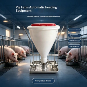 Mangeoire automatique pour porcs, bac à alimentation humide et sèche en acier inoxydable, trémie en PP, équipement d'alimentation pour porcs d'engraissement en ferme porcine - Product Image 2