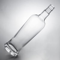 Bouteille en verre extra clair de qualité supérieure, facettée, 70 cl, base lourde, bouchon en liège, carafe pour gin, vodka, col ROPP, boîte d'emballage