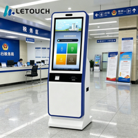 à commande automatique pour PC à écran tactile debout de 32 pouces, Kiosque interactif d'imprimante Android POS en libre-service