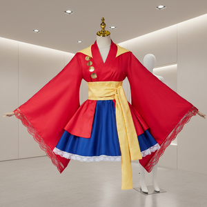 Nuevo Disfraz de <span class=keywords><strong>Anime</strong></span> One Piece, Kimono Japonés, Falda Loli, Kimono para Mujer, Disfraz de Halloween - Product Image 6