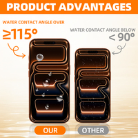 Protection d'écran en verre trempé anti-explosion 9H 2.5D pour iPhone 15 16 17 18 Pro Max avec cadre d'installation facile