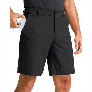 Shorts de golf décontractés pour hommes, été, confortables, 100 % coton, écologiques, anti-plis, séchage rapide, tricotés, taille mi-haute avec cordon de serrage - Product Image 4