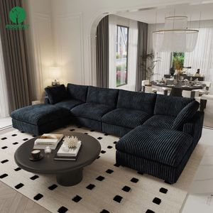 MoontreeモダンなリビングルームL字型クラウドコーナーソファモジュラーラウンジャー断面ソファ - Product Image 5